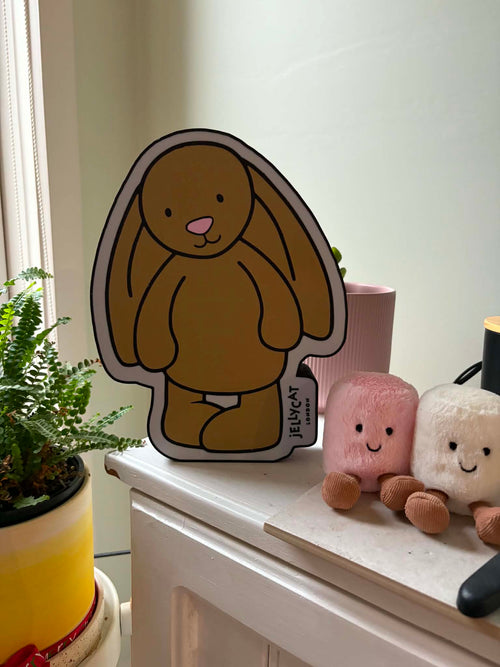 Jellycat Lightbox on - glowing orange bunny design