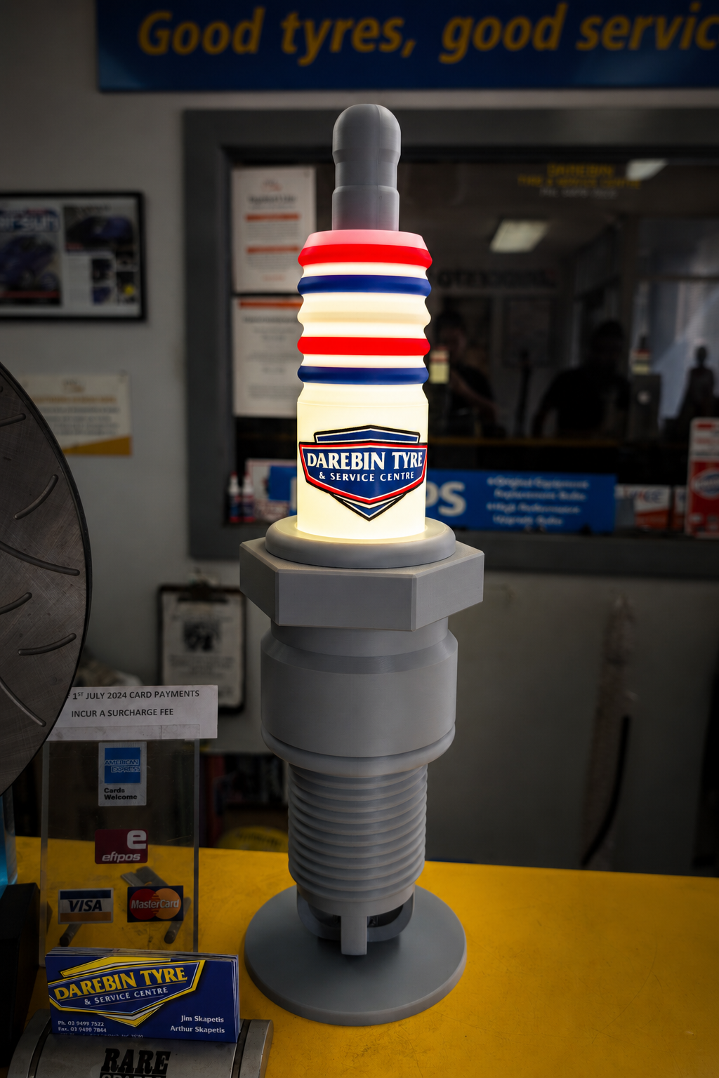 Custom Spark Plug Lamp