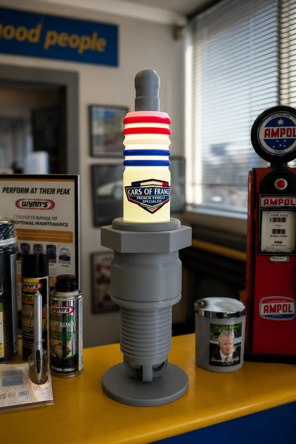 Custom Spark Plug Lamp