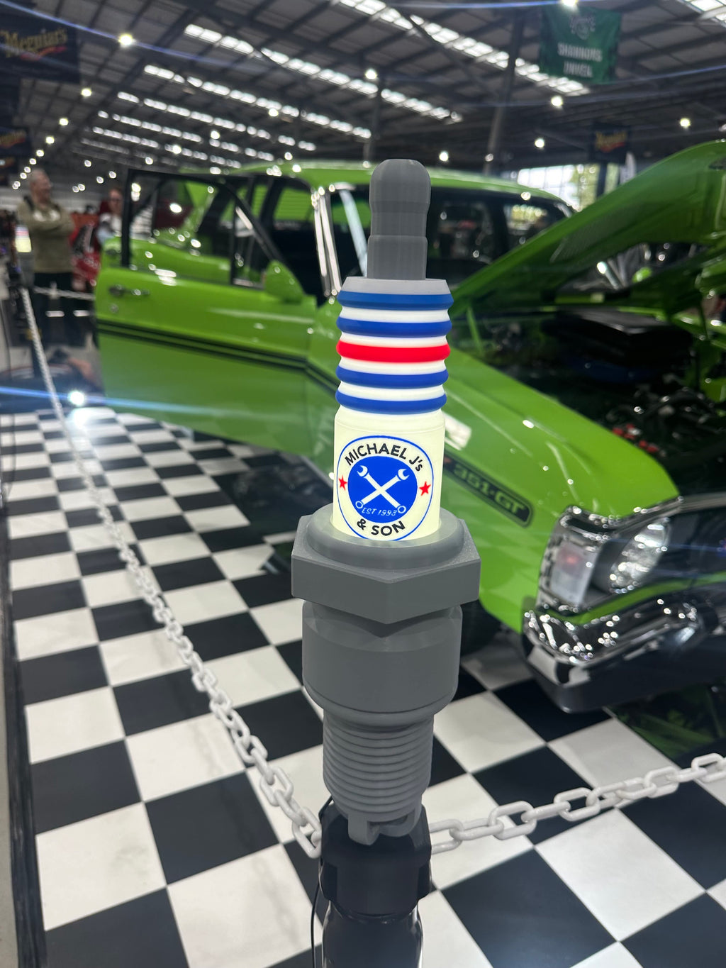 Custom Spark Plug Lamp