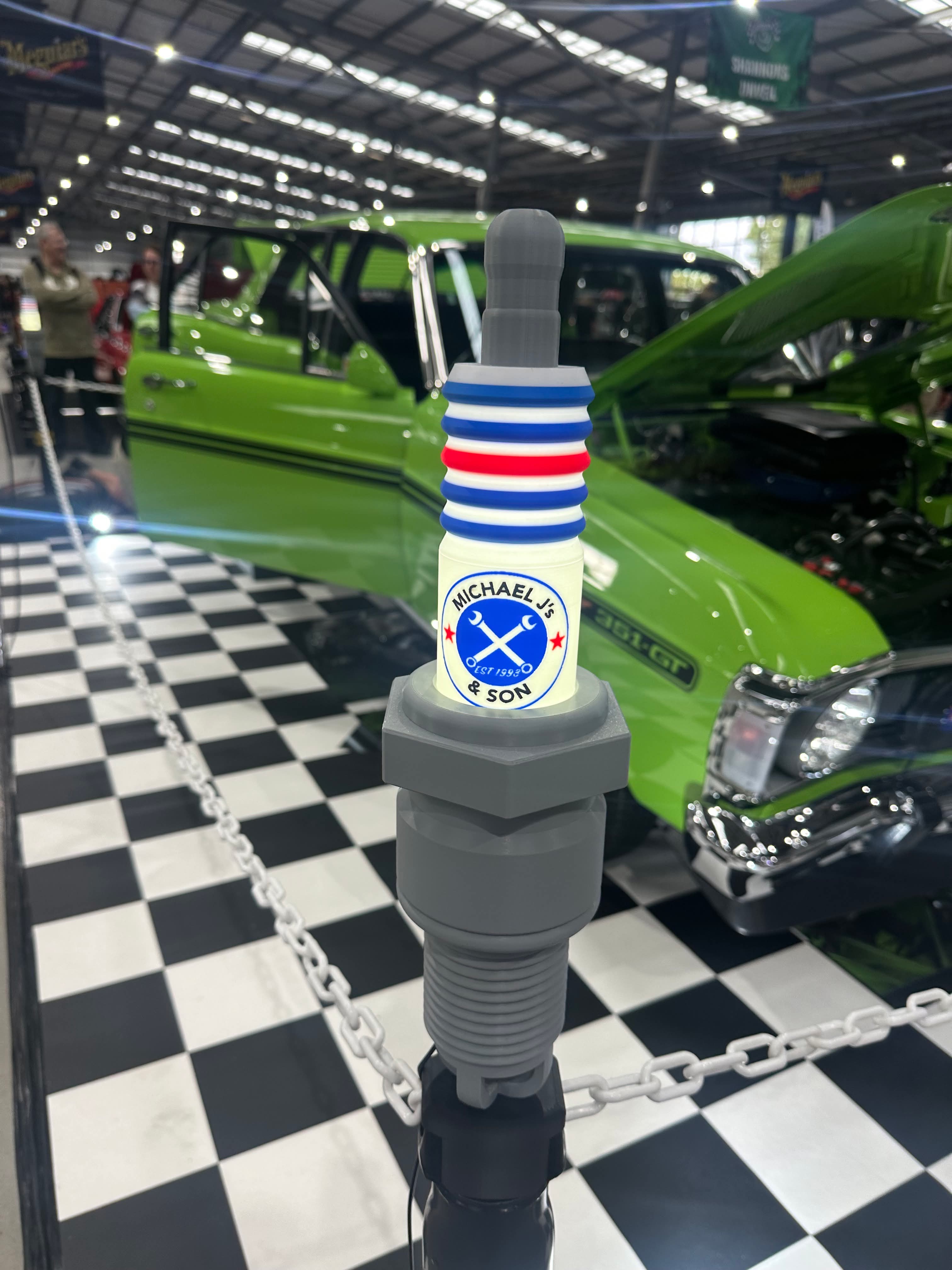 Custom Spark Plug Lamp